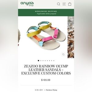 Zeazoo barefoot rainbow olymp leather sandals size 39 from Anya’s Shop